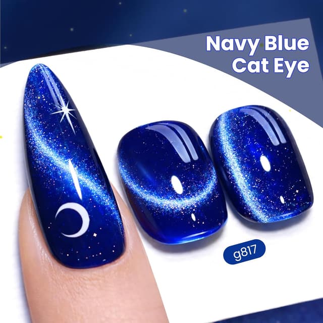 Detalle 2 de Beetles Navy Blue Cat Eye Gel Polish