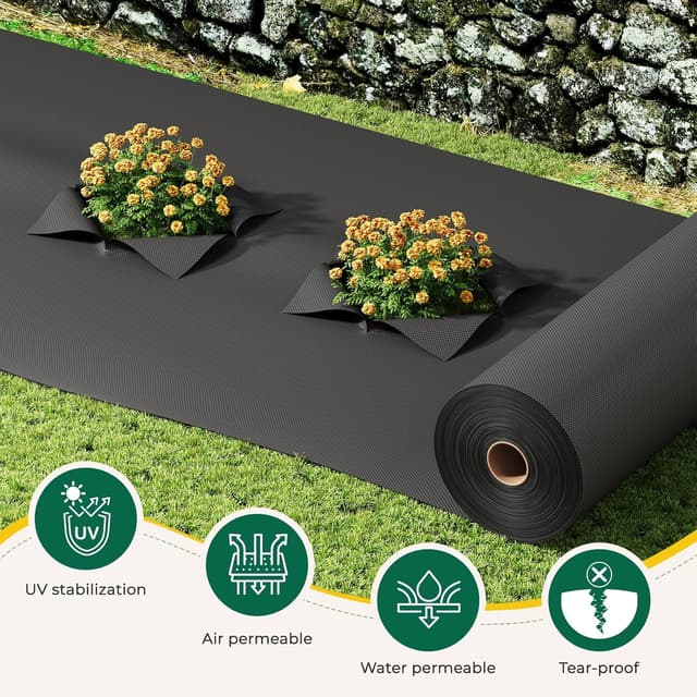 Thumbnail 2 de OUNUO Toile de Paillage 1m x 50m 100 g/m²