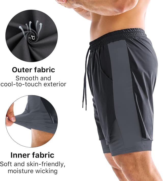Detalle de Brokig gym shorts with zip pocket