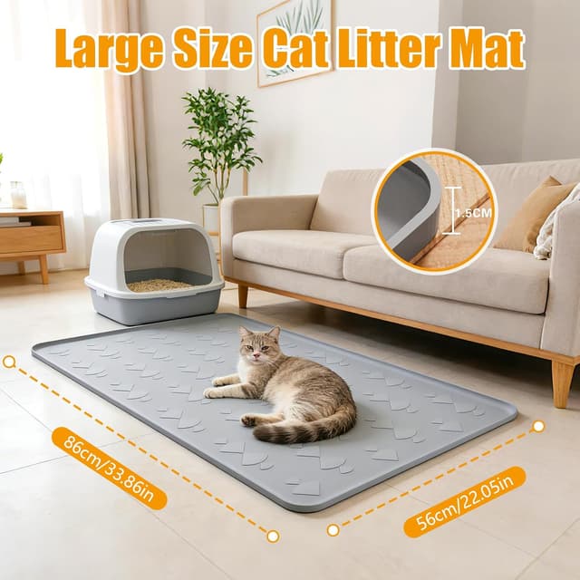Thumbnail 1 de JACMKEON Cat Litter Mat 86x56cm