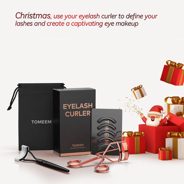 Detalle de TOMEEM Eyelash Curler with Comb Rose Gold