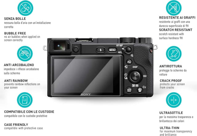Detalle 1 de Smartect Vetro Temperato 9H per Sony A6400