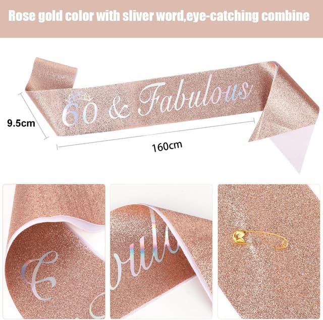 Thumbnail 2 de Dimetey 60th Birthday Sash Tiara