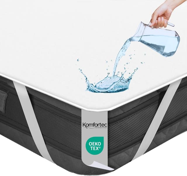 Detalle de Komfortec Coprimaterasso Impermeabile 90x200 cm bianco, Oeko-Tex, antiacaro e traspirante