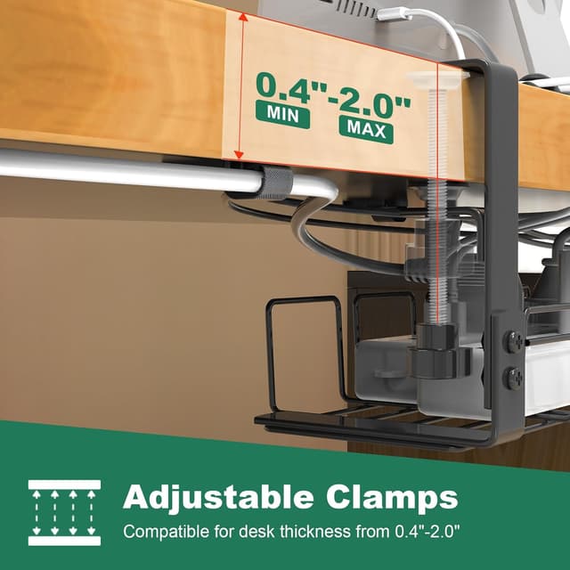 Thumbnail 5 de Kabelkanal Schreibtisch klemmbar ohne Bohren