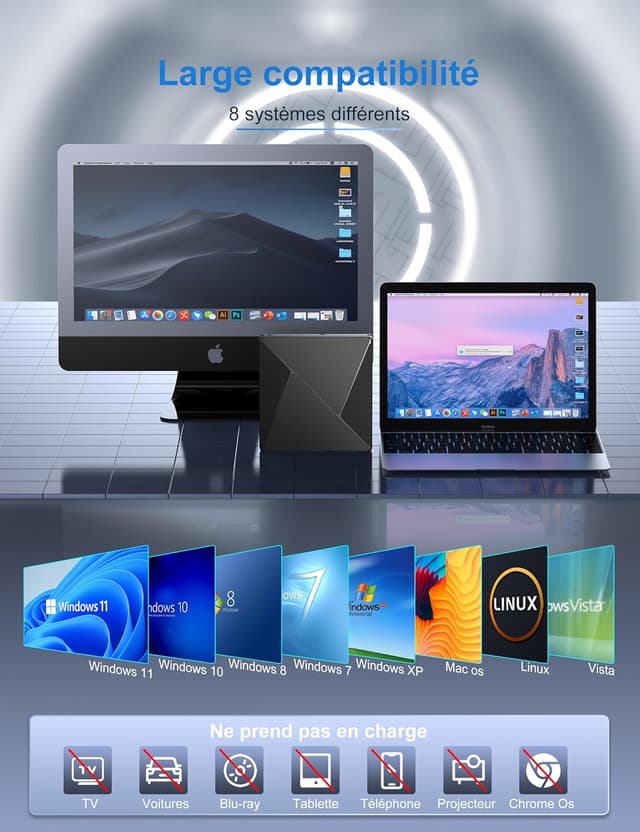 Thumbnail 3 de Lecteur CD/DVD Externe USB 3.0 8x 24x