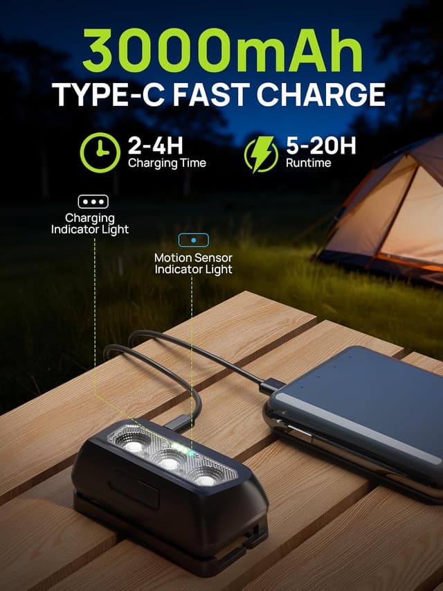 Thumbnail 4 de ACSO Head Torch Rechargeable