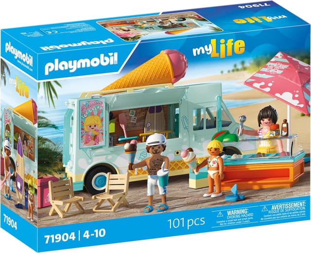 Detalle de PLAYMOBIL 71904 Eiswagen mit Surfshop ab 4 Jahren