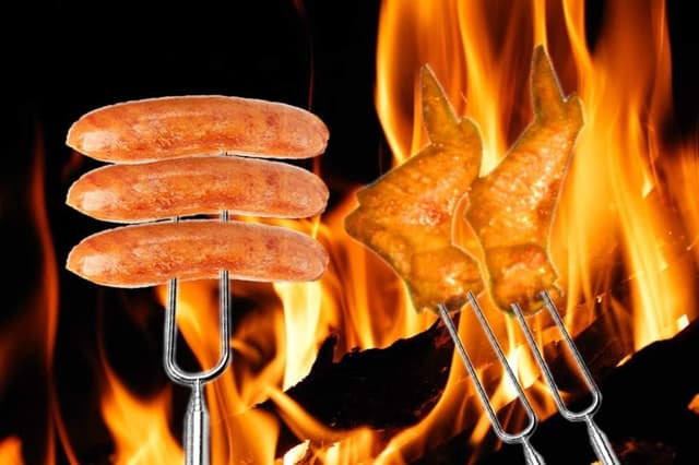 Detalle 2 de DIKER Teleskop-Grillspieße & Marshmallow-/Stockbrot-Stöcke aus Edelstahl (8er Set)