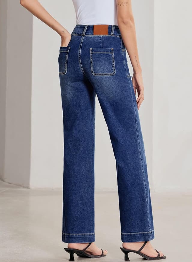 Detalle 2 de Sidefeel Wide Leg High Waisted Jeans
