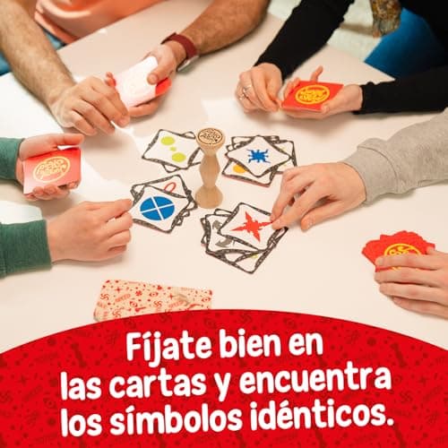 Detalle de Zygomatic Jungle Speed de Asmodee: juego de cartas rápido para 2 a 10 jugadores (7+), en español y portugués