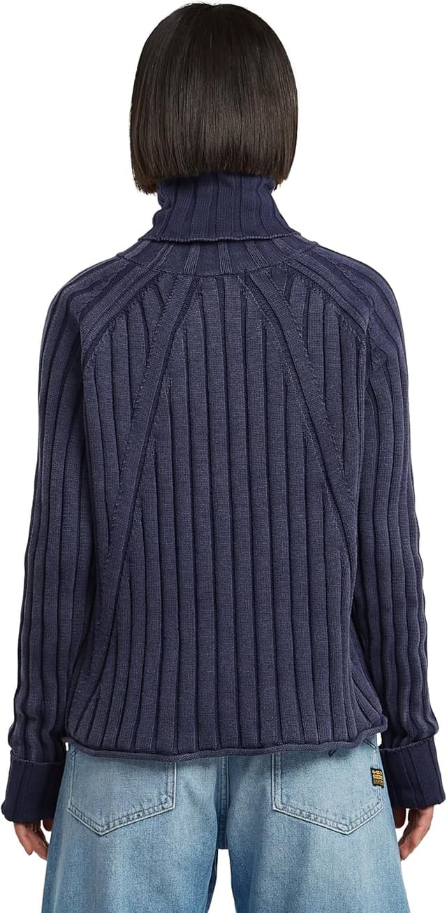 Detalle 2 de G-Star Washed Loose Turtle Knit: felpa donna comoda e dallo stile originale