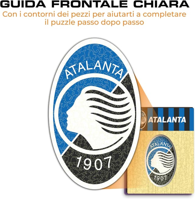 Thumbnail 6 de Iconic Puzzles Atalanta Logo, puzzle di legno sostenibile 500 pezzi (taglia L)