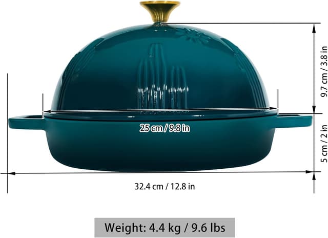 Thumbnail 4 de Flavehc 9.8" Cast Iron Bread Oven 🍞