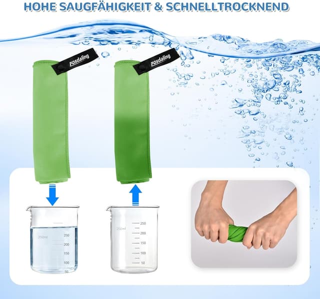 Thumbnail 6 de Fosdaling Mikrofaser Handtuch-Set 3-tlg