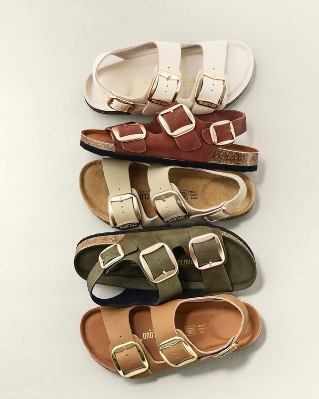 Detalle de Project Cloud Genuine Leather Beach Sandals for Women (Garda) with Memory Foam Slingback Slides