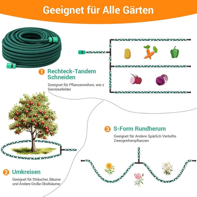 Detalle 2 de 50 m Perlschlauch Tropfbewässerung 16,8 mm