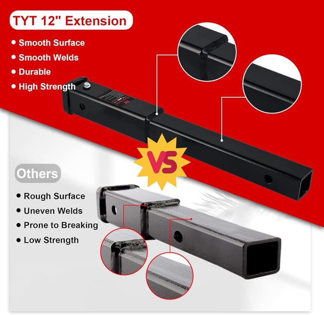 Thumbnail 5 de TYT 12" Trailer Hitch Extension 5000 lbs 🚚