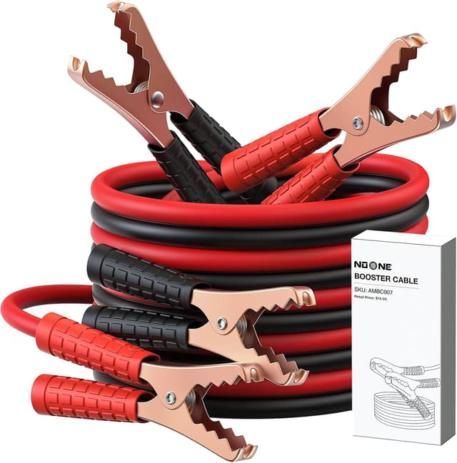 Detalle de NOONE Jumper Cables 10 ft, 10-Gauge for Cars