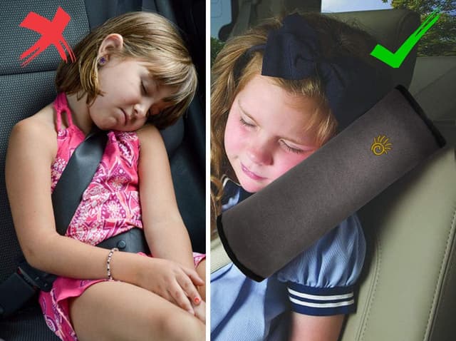 Detalle 2 de URAQT 3 pz imbottiture per cintura di sicurezza auto, cuscino cintura grigio per adulti e bambini