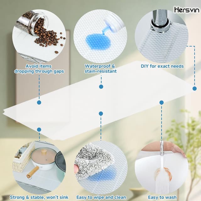 Detalle 2 de Hersvin non slip shelf mats 50cmx600cm