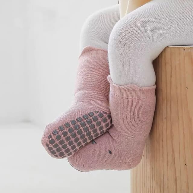 Detalle de FedMois 5 Pairs Baby & Kids Cozy Warm Winter Socks with Anti-slip Grips