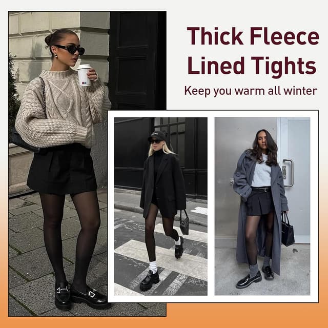 Thumbnail 6 de JIZ Translucent Fleece Lined Tights 220g