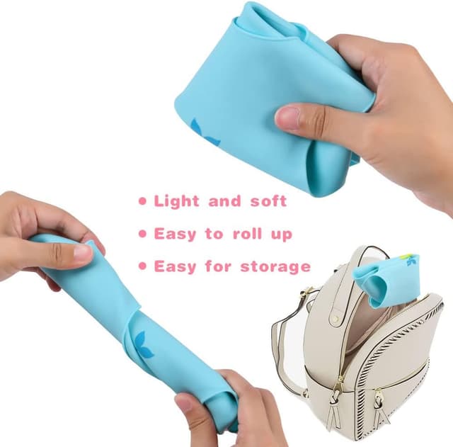 Detalle de Vicloon Bavaglini 3D in silicone senza BPA (2 pezzi) regolabili, impermeabili, con tasca per pappa