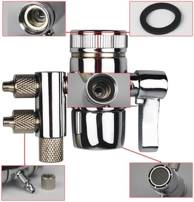 Detalle de PAROAD Wasserhahn-Adapter 1/4 Zoll