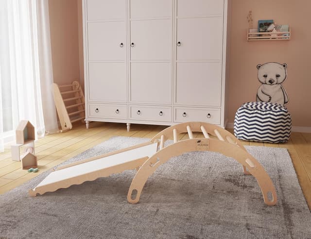 Thumbnail 4 de MAMOI Arrampicata per Bambini Scivolo Legno 2/3 Anni