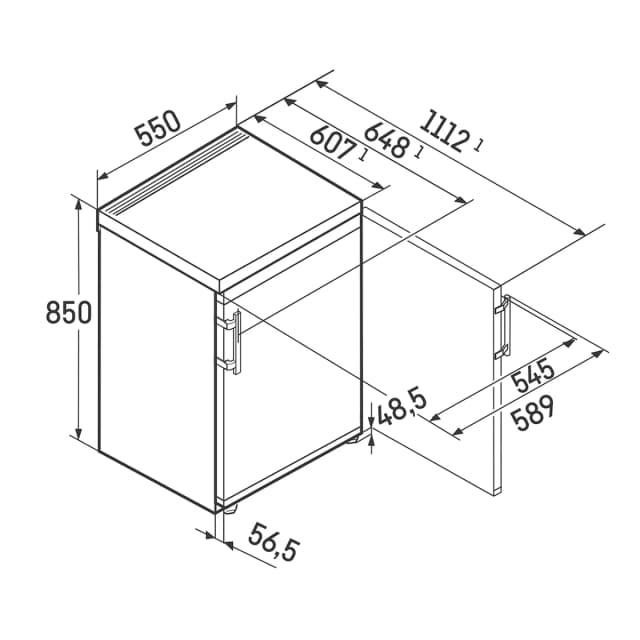 Thumbnail 1 de Liebherr Re 1400 frigorífico mini con función Super Cool