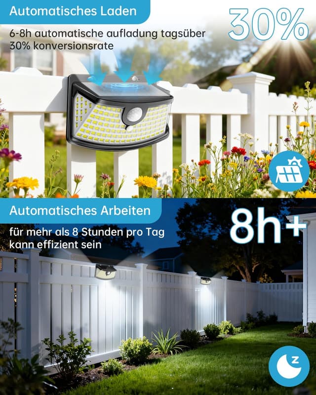 Detalle 2 de Solarlampen für Außen IP65 mit 120 LEDs