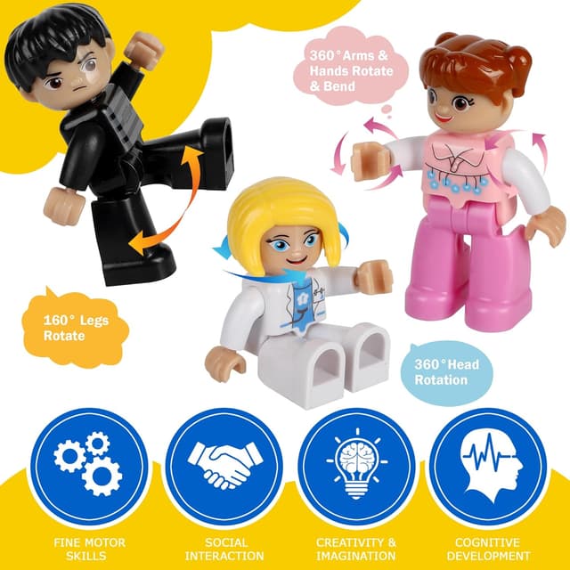 Detalle 2 de Magnetic Figures for Kids (12-piece magnetic play people set) – STEM magnetic building role-play figures