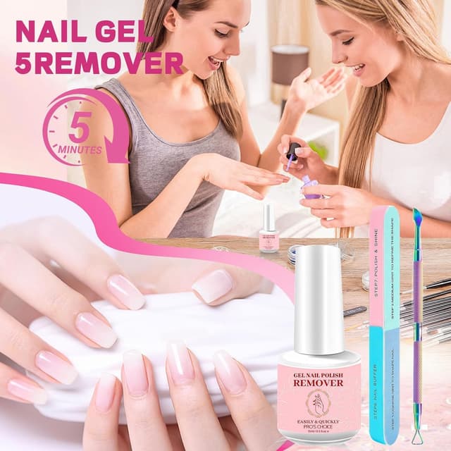 Thumbnail 6 de 2X15 ml Gel Nail Polish Remover Dunkelrosa