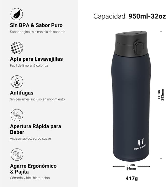 Thumbnail 2 de Super Sparrow Botella Agua 350 ml acero inoxidable