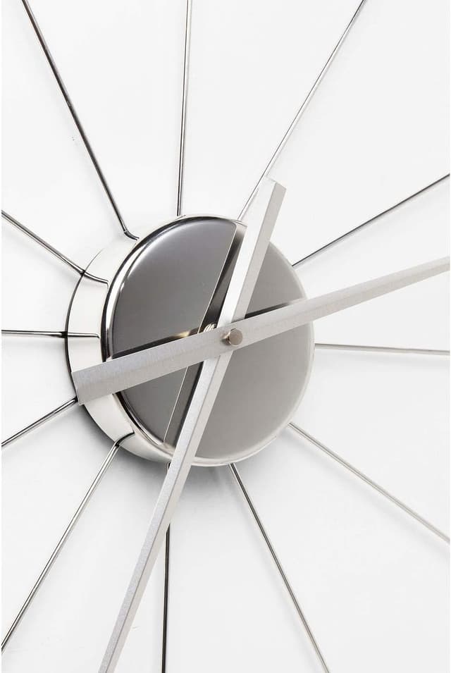 Detalle 2 de Kare Design Horloge murale Like Umbrella Boules chromé (diamètre 60 cm) – décor moderne minimaliste