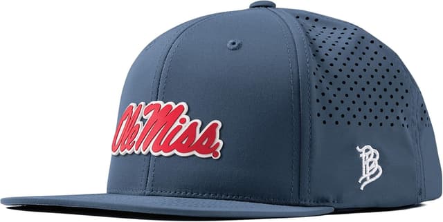 Detalle de Mississippi Old Miss Rebels Flat Performance Collection Ole Miss Crimson Script PVC hat