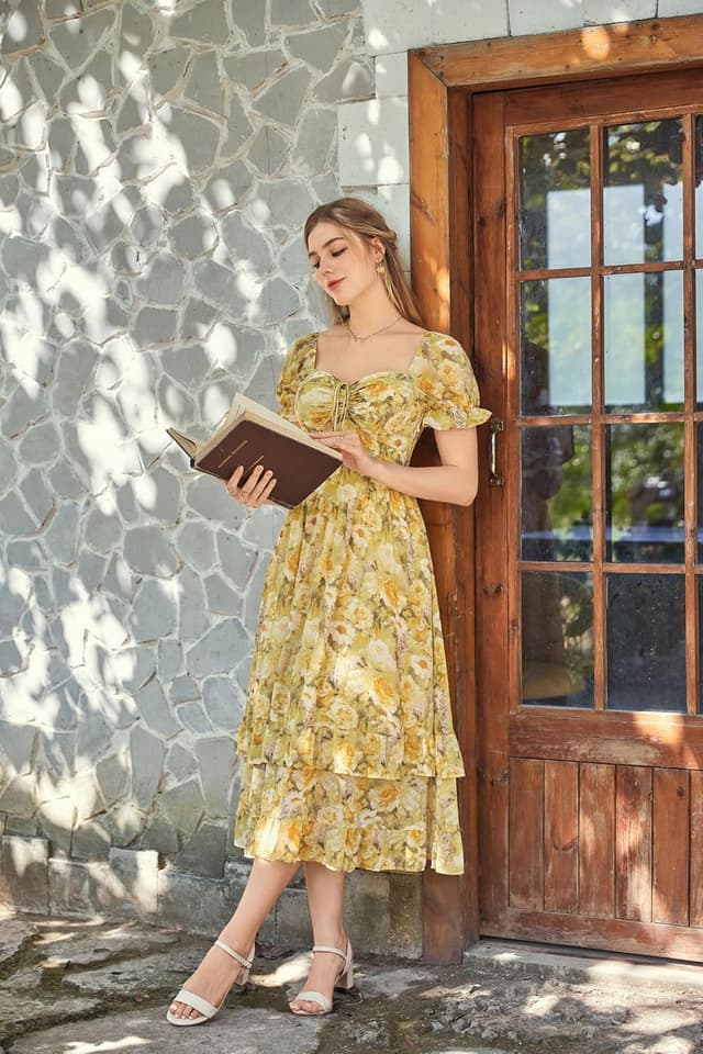 Thumbnail 3 de SCARLET DARKNESS Robe longue victorienne été 🌸