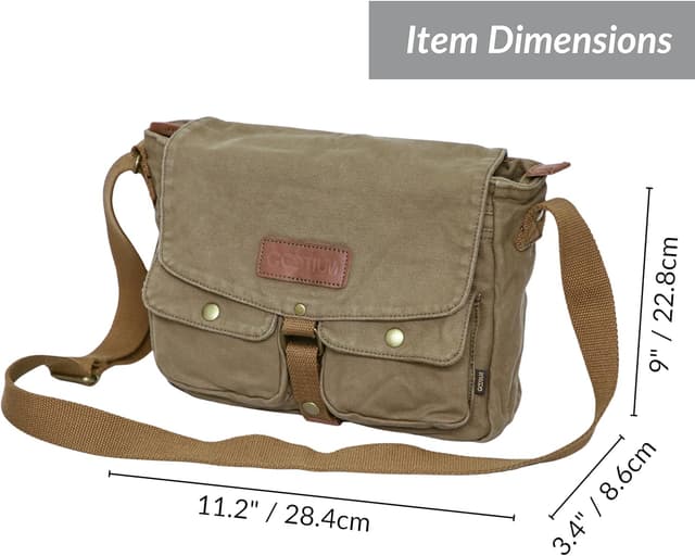 Detalle 2 de GOOTIUM 30624 Vintage Canvas Messenger Bag