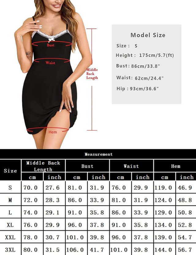 Thumbnail 5 de Bresdk Camicia da Notte Donna S 95% cotone