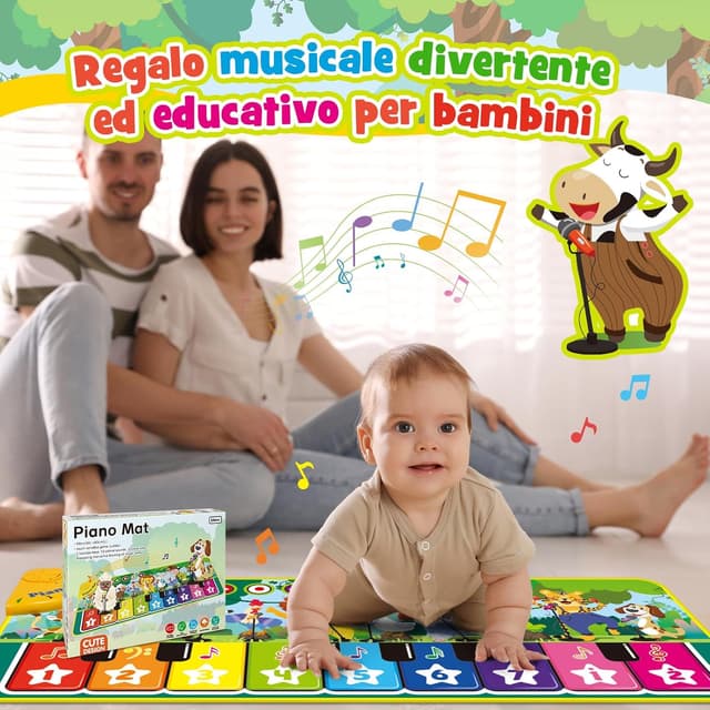 Thumbnail 6 de Dromlag Tappeto Pianoforte 10 animali 🎹