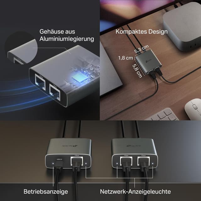 Thumbnail 6 de TP-Link EH210 LAN Splitter 1 auf 2 1000 Mbit/s
