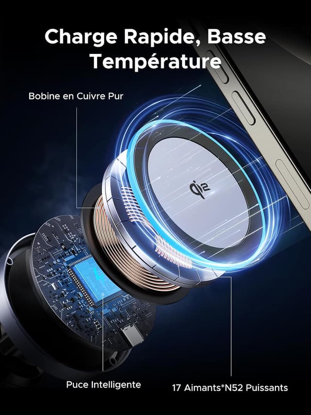 Thumbnail 6 de UGREEN MagFlow 15W Support voiture