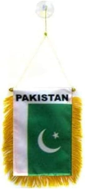 Detalle 2 de AZ FLAG Wimpel Ägypten mit goldenen Fransen und Befestigung fürs Auto (15 × 10 cm)