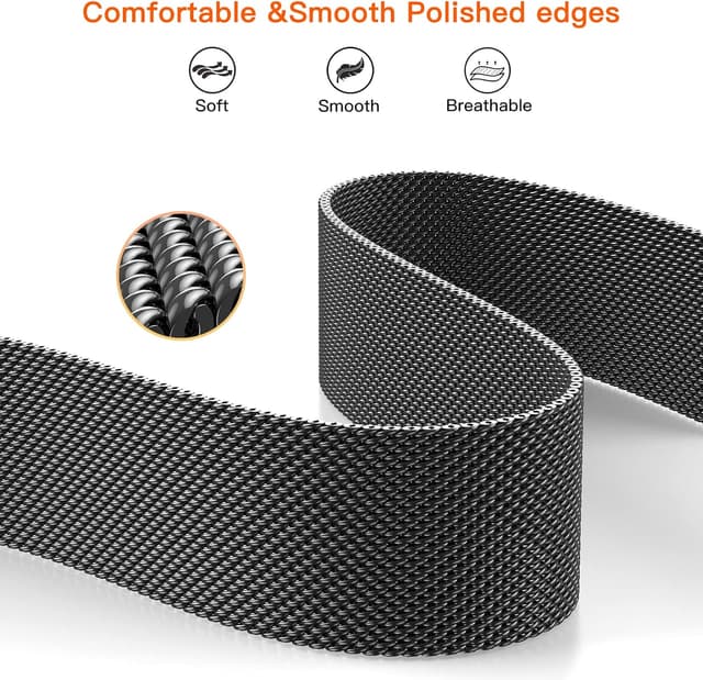 Detalle de Yoohoo Milanese Loop adjustable metal band 49mm