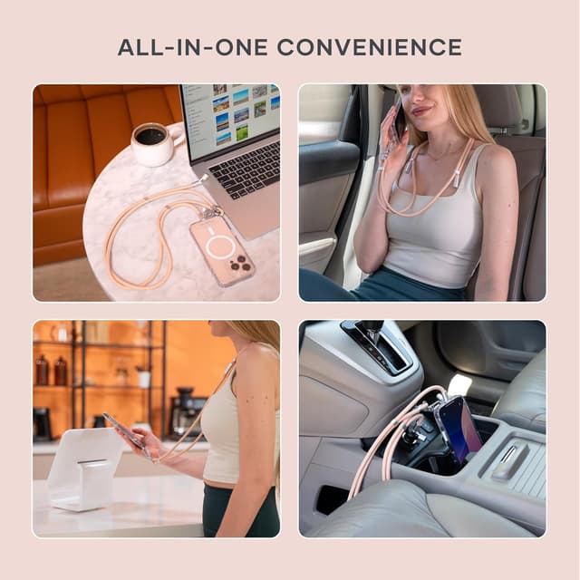 Thumbnail 6 de Satechi OntheGo USB-C Lanyard Cable (60W Fast Charging, 480Mbps, Desert Rose)