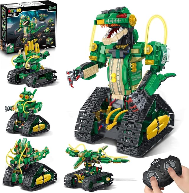 Detalle de HiWEEGO Technik Roboter Dinosaurier 877 Teile