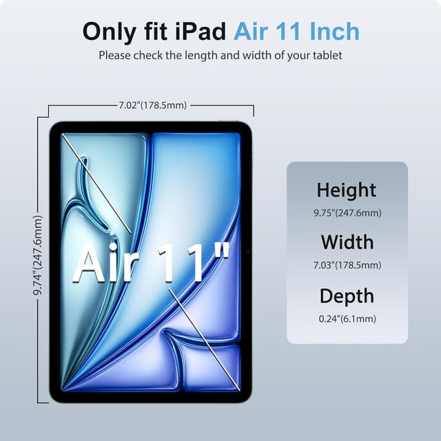 Detalle 2 de SPARIN Schutzfolie (2 Stück) für iPad Air 11 Zoll M4/M3/M2 (2026/2025/2024) – kratzfest, 9H, Anti-Bläschen