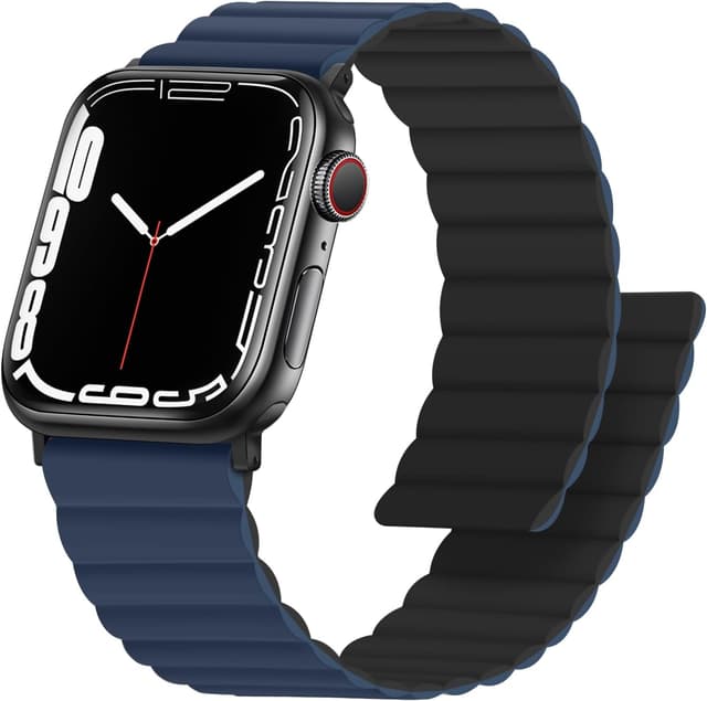 Detalle de Anlinser Magnetic Bands for Apple Watch (49/46/45/44/42/41/40/38mm) — Double-Sided Reversible Silicone Strap