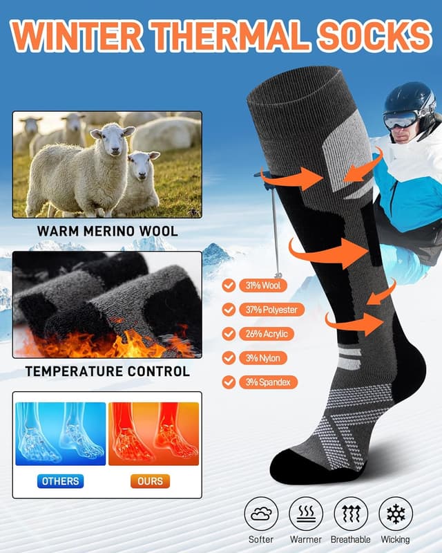 Thumbnail 4 de Niorasen Merino Wool Ski Socks 2 Pairs